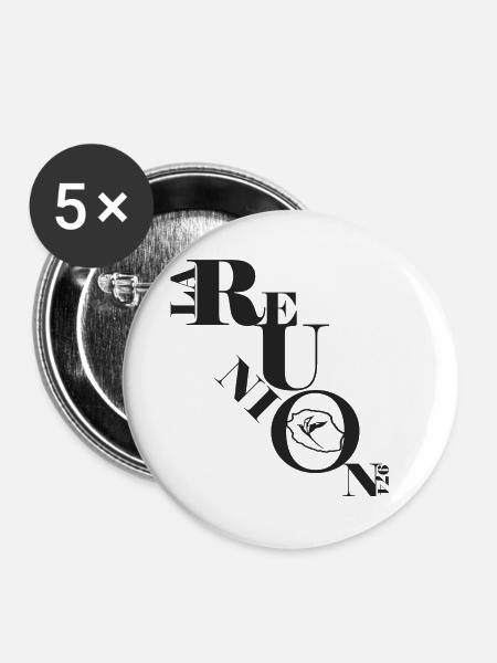 Logo Sitzung METIS 03 v2 - Buttons klein 25 mm (5er Pack) - Weiß