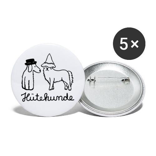 Hütehunde Hunde mit Hut - Buttons klein 25 mm (5er Pack)
