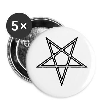 Pentagram__V013 - Buttons small 1''/25 mm (5-pack) - white - Front