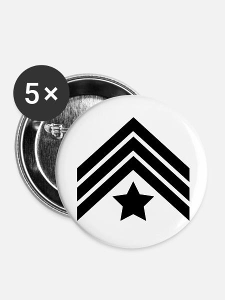 sergeant__f1 - Buttons klein 25 mm (5er Pack) - Weiß