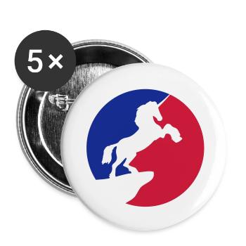 sport rouge bleu logo cool silhouette nuit falaise m - Lot de 5 petits badges (25 mm) - blanc - Devant
