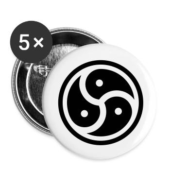 Sex__V018 - Buttons klein 25 mm (5er Pack) - Weiß - Vorne