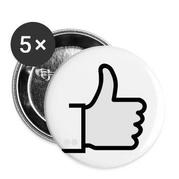 like 2c - Buttons klein 25 mm (5er Pack) - Weiß - Vorne