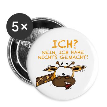 I wasn't giraffe - Buttons small 1''/25 mm (5-pack) - white - Front
