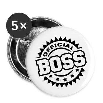 official_boss_wo1 - Buttons klein 25 mm (5er Pack) - Weiß - Vorne