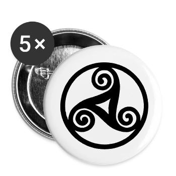 Celt - Buttons small 1''/25 mm (5-pack) - white - Front