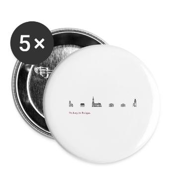 Freiburg Icons - Buttons klein 25 mm (5er Pack) - Weiß - Vorne