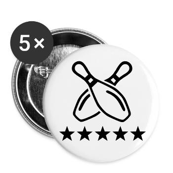 Bowling - Buttons small 1''/25 mm (5-pack) - white - Front