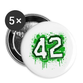Saint-Étienne 42 bigdirt - Buttons small 1''/25 mm (5-pack) - white - Front