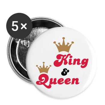 wedding - Buttons small 1''/25 mm (5-pack) - white - Front