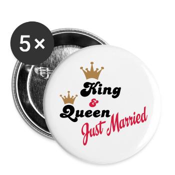 wedding - Buttons small 1''/25 mm (5-pack) - white - Front