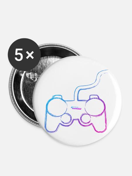 Graffiti-Controller - Buttons klein 25 mm (5er Pack) - Weiß