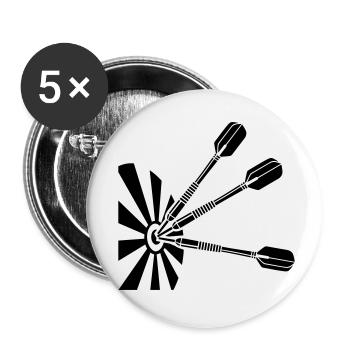 Dart Dartboard dartpfeile - Buttons klein 25 mm (5er Pack) - Weiß - Vorne