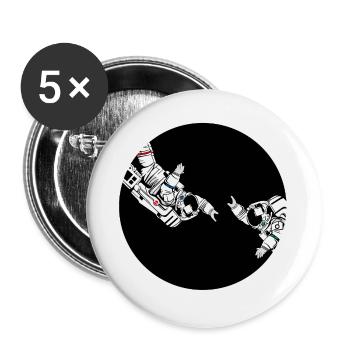 Astronaut friends - Buttons small 1''/25 mm (5-pack) - white - Front