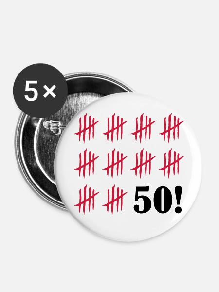 kratzer_50_2 - Buttons klein 25 mm (5er Pack) - Weiß
