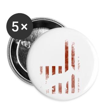 Schäferhund - amerikanische Flagge - Geschenke - Buttons klein 25 mm (5er Pack) - Weiß - Vorne