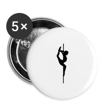 pôle - Lot de 5 petits badges (25 mm) - blanc - Devant