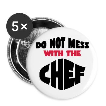 chef - Buttons small 1''/25 mm (5-pack) - white - Front