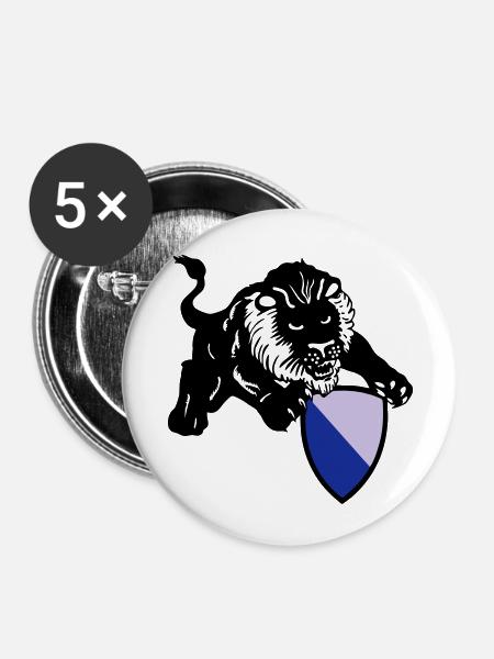 zürich löwe - Buttons klein 25 mm (5er Pack) - Weiß