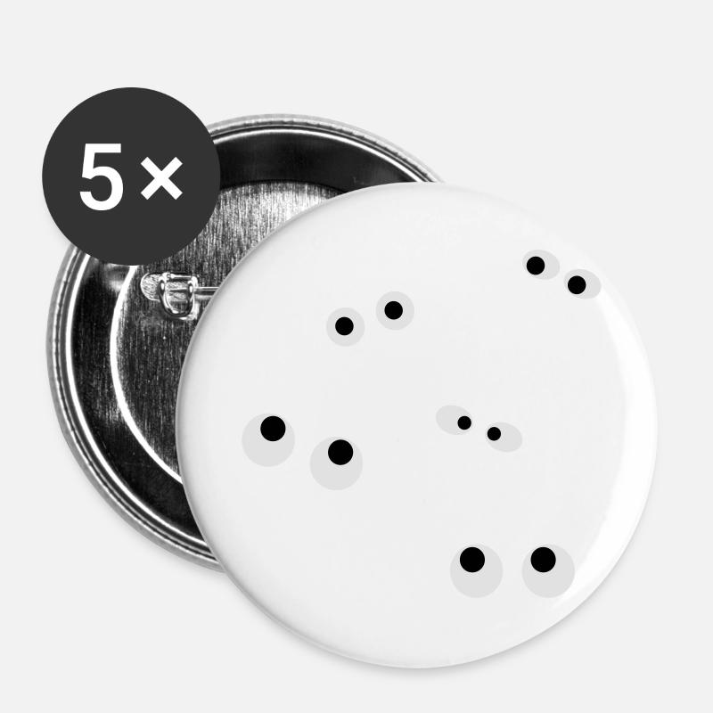 Augen - Buttons small 1''/25 mm (5-pack) - white