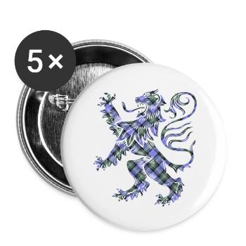 Abercrombie Clan Tartan Lion Rampant - Buttons small 1''/25 mm (5-pack) - white - Front