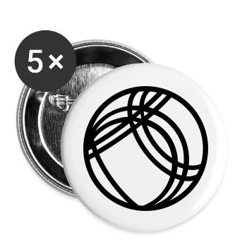 Boule - Buttons klein 25 mm (5er Pack) - Weiß - Vorne