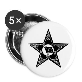 Stern - Buttons klein 25 mm (5er Pack) - Weiß - Vorne