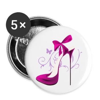 High-Heel - Buttons klein 25 mm (5er Pack) - Weiß - Vorne