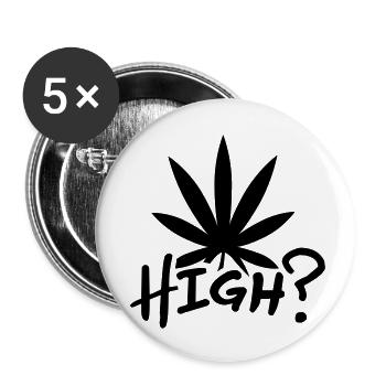 high_f1 - Buttons klein 25 mm (5er Pack) - Weiß - Vorne