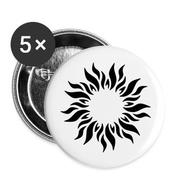 Sun-Ornament1 - Buttons klein 25 mm (5er Pack) - Weiß - Vorne