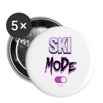 Ski mode-on - Buttons small 1''/25 mm (5-pack) - white - Front