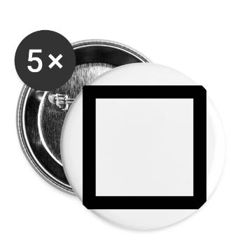 square - Buttons small 1''/25 mm (5-pack) - white - Front
