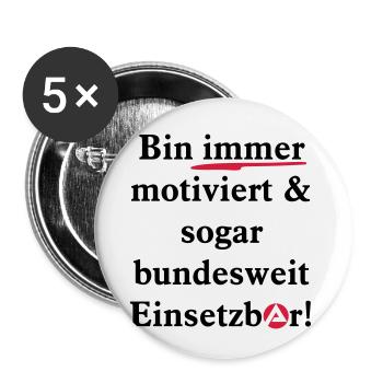 Chemise du bureau de l'emploi à l'échelle nationale applicable - Lot de 5 petits badges (25 mm) - blanc - Devant