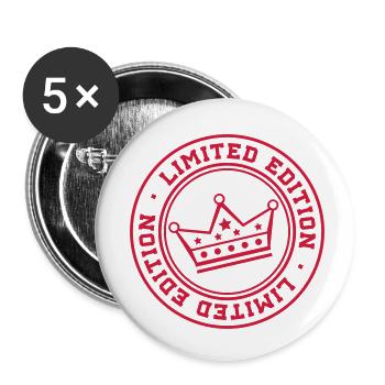 limited_edition_crown_dk1 - Buttons small 1''/25 mm (5-pack) - white - Front