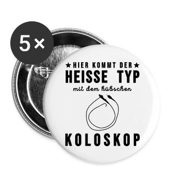 Doctor sayings funny colonoscope endoscopy gift - Buttons small 1''/25 mm (5-pack) - white - Front