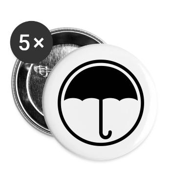 Umbrella Logo - Buttons small 1''/25 mm (5-pack) - white - Front
