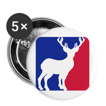 red blue button sport shield outline stand comic c - Buttons small 1''/25 mm (5-pack) - white - Front