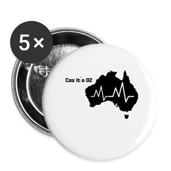 Weil es Australien ist, reisen, Down Under, Reise - Buttons klein 25 mm (5er Pack) - Weiß - Vorne