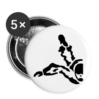 skydive - Buttons small 1''/25 mm (5-pack) - white - Front