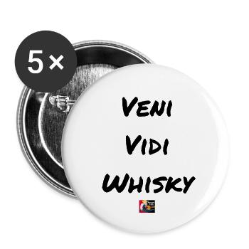 Veni Vidi Whisky - Word Games Francois Ville - Buttons small 1''/25 mm (5-pack) - white - Front