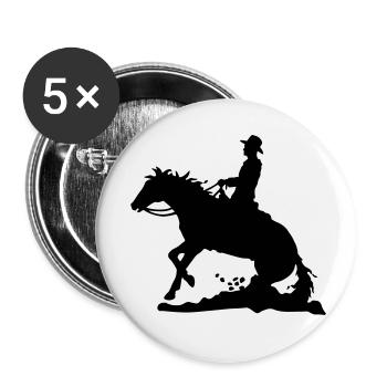 Western Man - Buttons klein 25 mm (5er Pack) - Weiß - Vorne