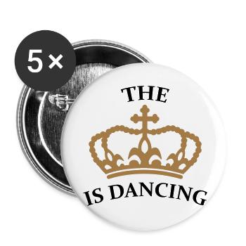 Le roi danse - Lot de 5 petits badges (25 mm) - blanc - Devant