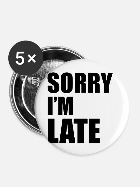 Sorry - Buttons klein 25 mm (5er Pack) - Weiß