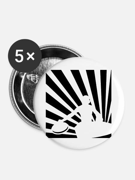 DeeJay - Buttons klein 25 mm (5er Pack) - Weiß