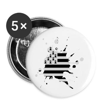 UK flag patch 2 - Buttons small 1''/25 mm (5-pack) - white - Front