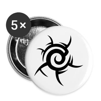 tribal - Lot de 5 petits badges (25 mm) - blanc - Devant