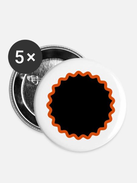Flicken_21 - Buttons klein 25 mm (5er Pack) - Weiß