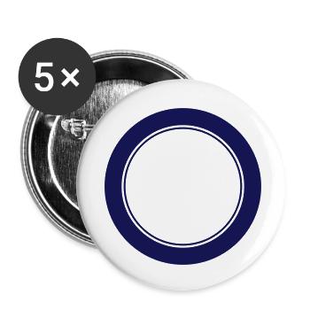 Logo / / Anniversary / / Team Emblem / / club logo - Buttons small 1''/25 mm (5-pack) - white - Front