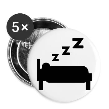 schlafen - Buttons klein 25 mm (5er Pack) - Weiß - Vorne