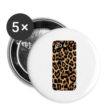 leopard - Buttons small 1''/25 mm (5-pack) - white - Front